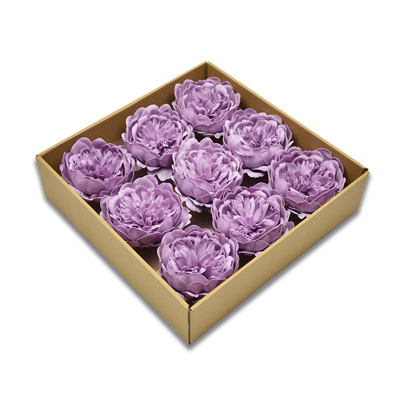 8cm pas cher nouvelle grande pivoine têtes beauté Rose mariage Bouquet décor à la maison savon à la main fleurs Art: pulple