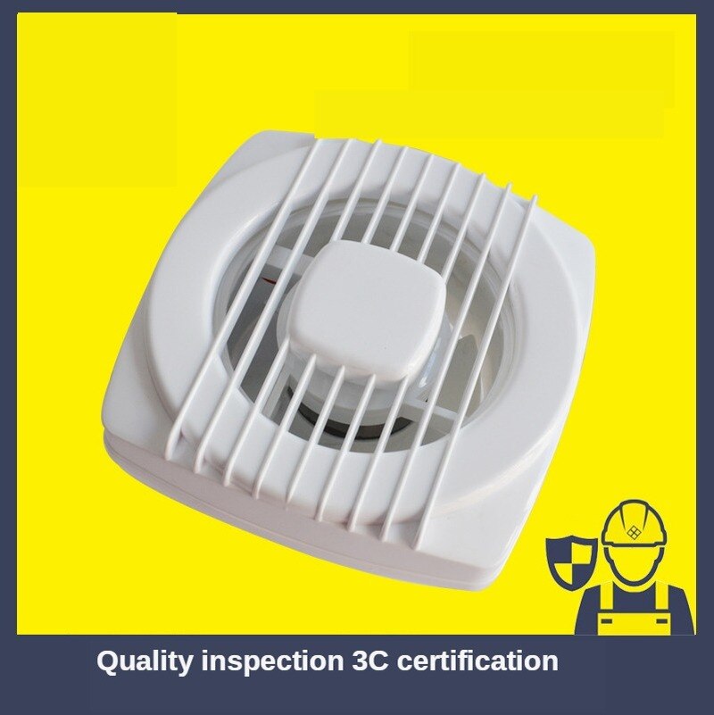 6 tum liten fyrkantig frånluftsfläkt badrumsinstallation högeffekts ventilationsfläkt kök toalett stum lampa svart ventilationsfläkt