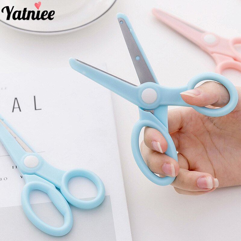 Yatniee Creative Children's Safety Hand Scissors Diy Anti-pinch Scissors for Students Kindergarten Baby Paper-Cutting Scissor