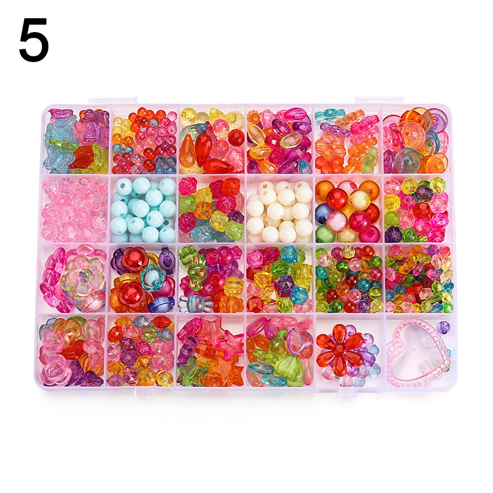 Børn gør det selv perler legetøj armbånd håndlavet gør det selv halskæde kunst håndværk piger prinsesse smykker håndværk sæt æske børn fødselsdag: 5