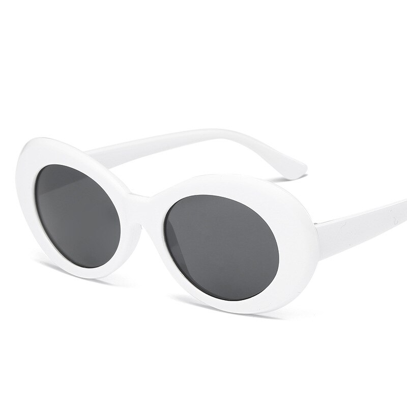 Kvinder ovale solbriller vintage solbriller damer beskyttelsesbriller hvide sorte briller  uv400: 04