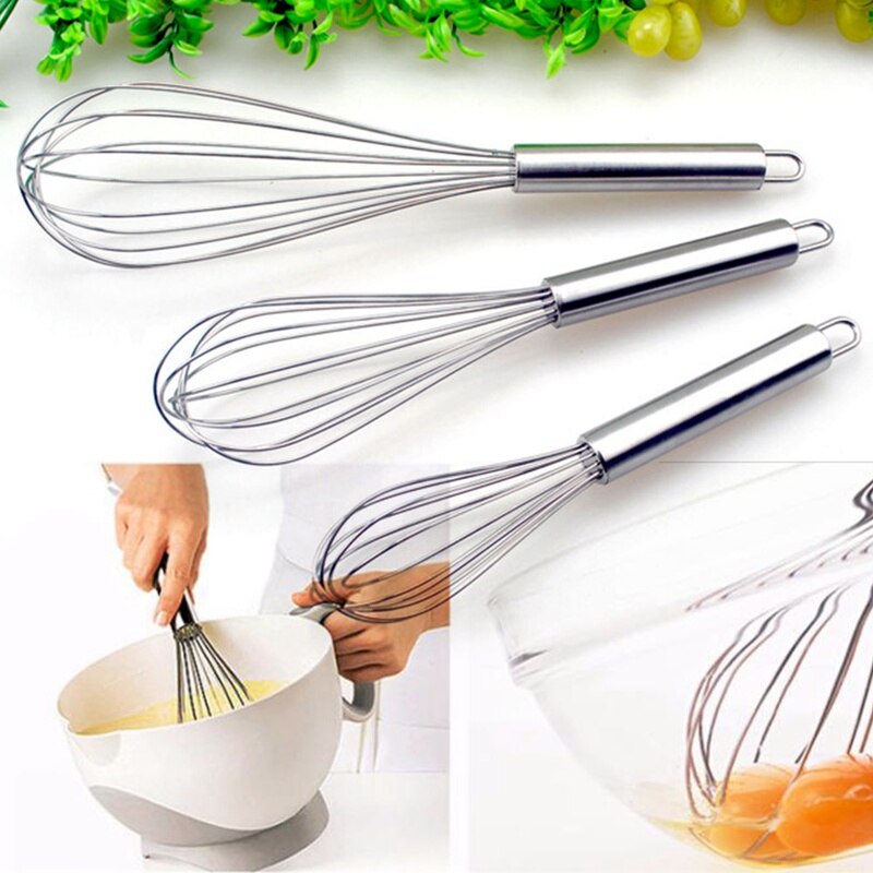 Catering Hand Whisk Stainless Steel Kitchen Balloon Egg Milk Beater Tool