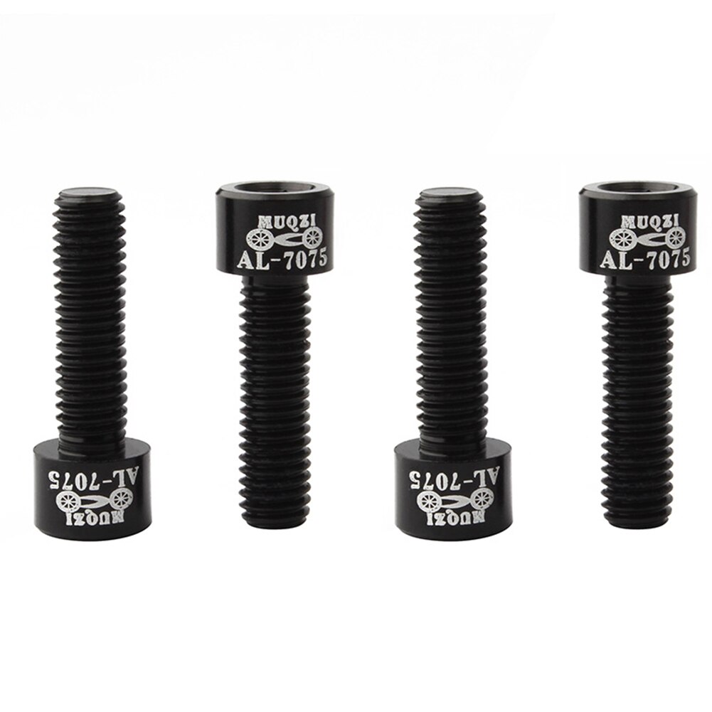 Bicycle Handlebar Stem Screw Fixed Riser Bolts Biking Aluminum Alloy Bike Portable Dustproof Cycling Parts for MUQZI: Black