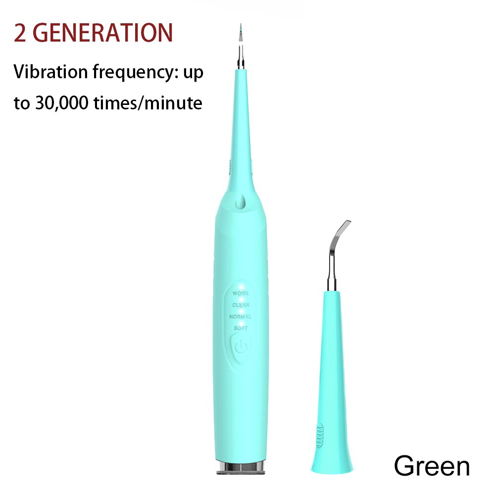 Remover elektrisk ultraljud sonisk oral irrigator tandvård tandkalk tandsten tandkött tandläkare vattentät vitare tänder cleane: 2.0 blå