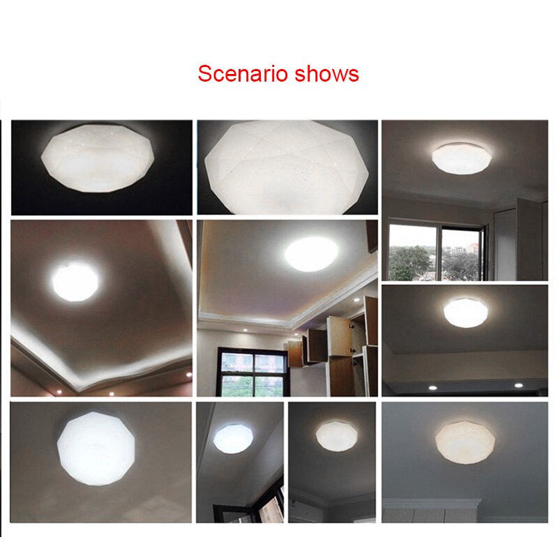 Newly LED Ceiling Lamp Fixture Diamond Shaped Light for Hallway Living Room Kitchen Bedroom XSD88