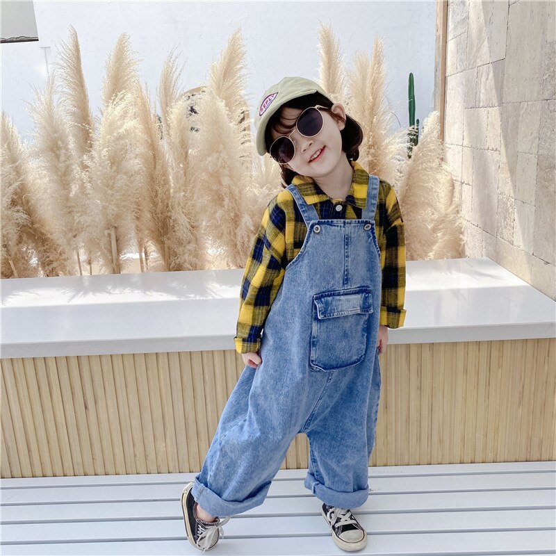 Salopette d'été pour petites filles | Pantalons à bretelles en Denim, pour enfants garçons à la , pantalons Cowboy,