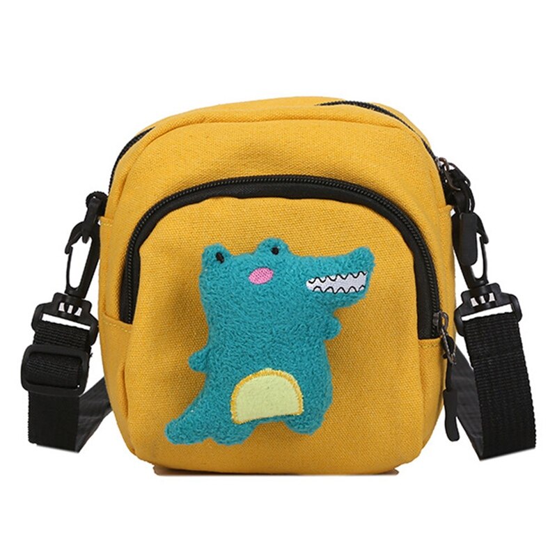 Søt liten dinosaur messenger bag jente liten fresh wild canvas bag: Yw