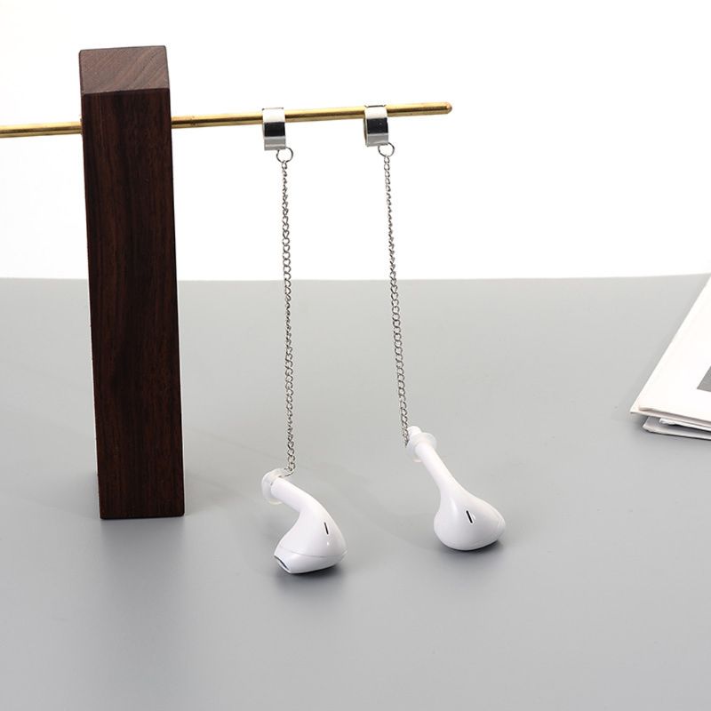 Soporte para auriculares antipérdida de acero inoxidable, pendientes de Clip compatibles con Airpods 1, 2 y pro 3, joyería inalámbrica