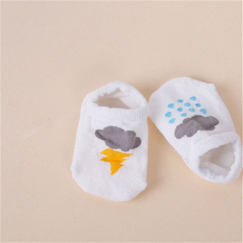 Calcetines antideslizantes cómodos para bebé, calcetines náuticos infantiles, calcetines pequeños de nube con rayos, calcetines de de Navidad para niños
