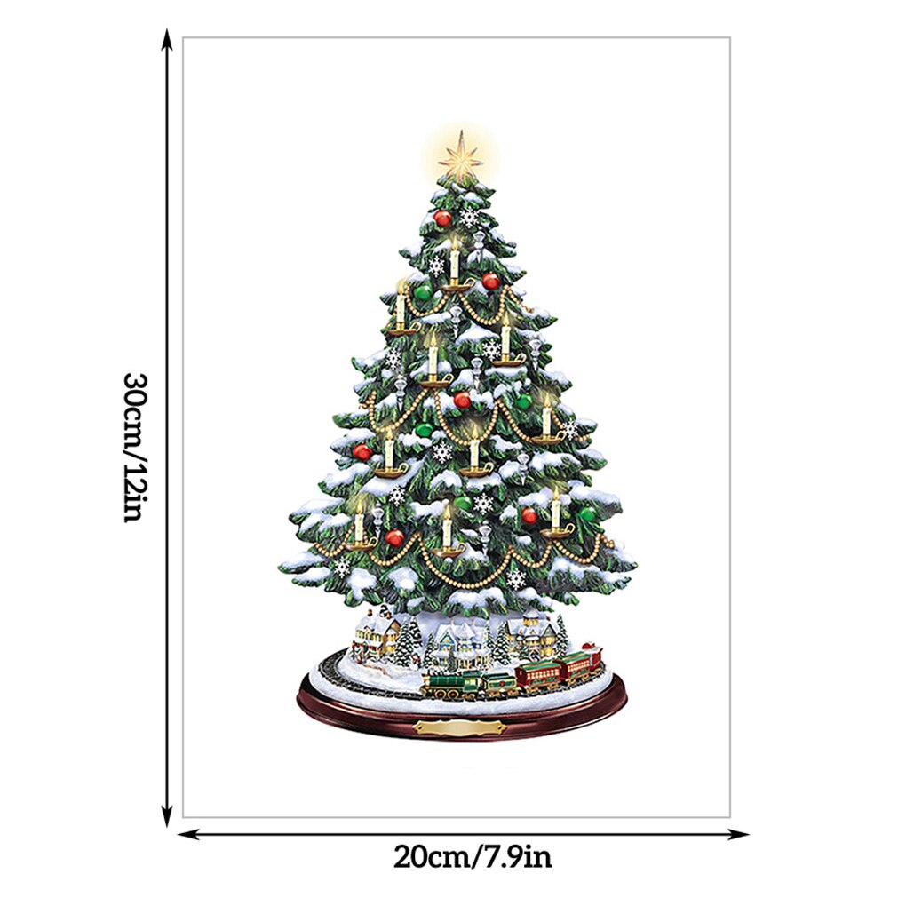 Christmas Window Sticker PVC Waterproof Wallpaper Decorative Santa Claus Sticker Home Shop Office Christmas Decoration stickers: 1