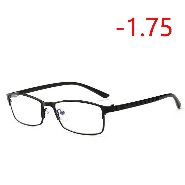 -1.0 -1.25 -1.5 -1.75-4 Anti Blauw Licht Afgewerkt Bijziendheid Bril Mannen TR90 Vierkante recept Bril Korte-Sighte Eyewear: Myopia 175