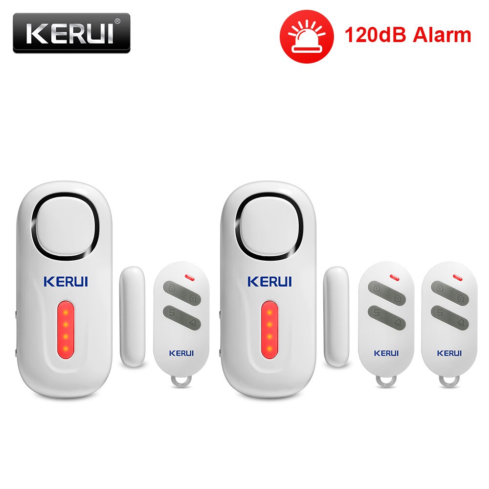 KERUI 120DB Wireless Door/Window Entry Security Burglar Sensor Alarm PIR Magnetic Smart Home Garage System Remote Control Led: KIT4 Alarm