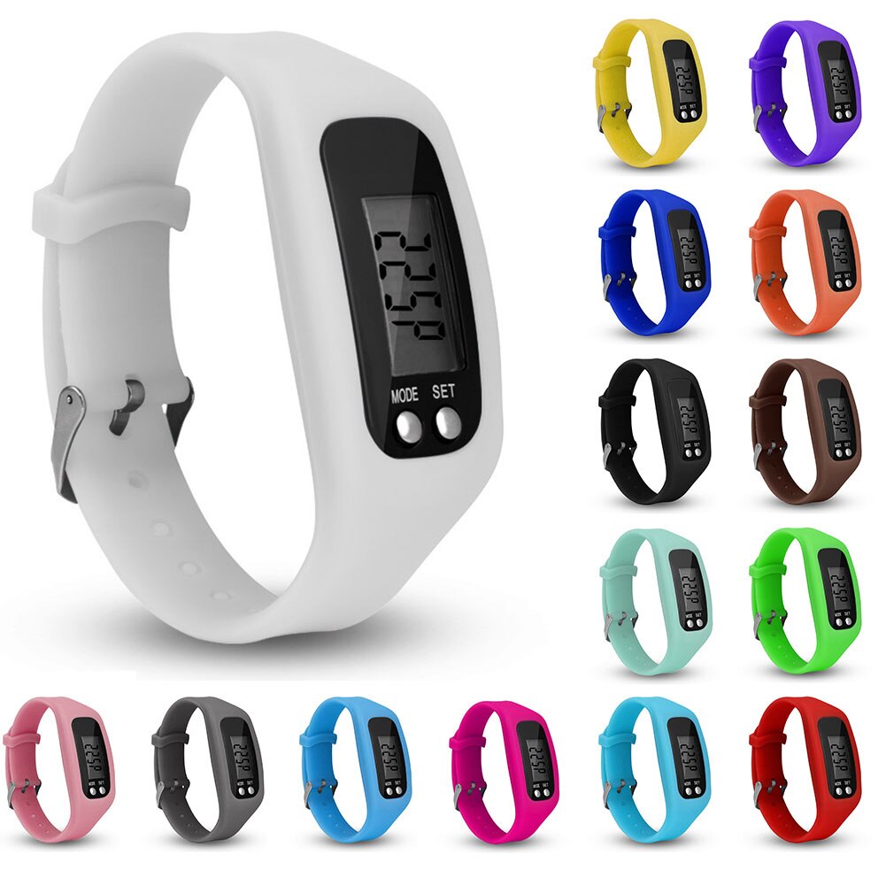 Armbinde Armbinde Kalorie Pedometer Silikon draussen gehen Schritt Zähler Sport Abstand Clever Uhr Tragbare LCD Anzeige