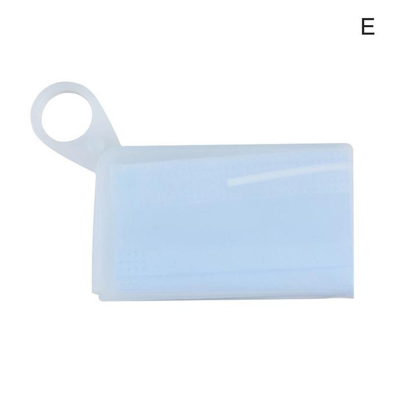 1 stuks dozen maskers bewaren siliconen masker tijdelijke opslagclip opvouwbare draagbare waterdichte doos om maskers op te bergen dozen maskers bewaren houder: Wit