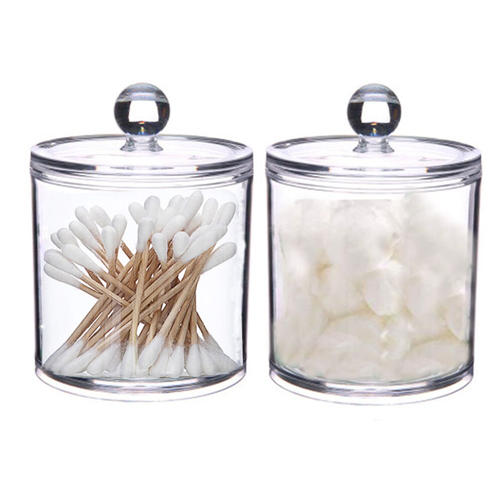 Storage Box Acrylic Storage Jar Cotton Swab Cotton Cotton pad box Ball Plastic Medicine Jar Dispenser Bathroom Accessories