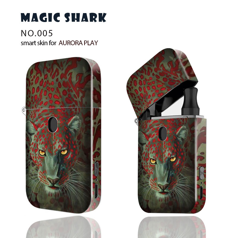 Magie Shark Coole Leopard Fuchs Tiger Lion Wolf PVC Fall Aufkleber Haut Abdeckung Warp Film für Aurora Spielen 001 -010