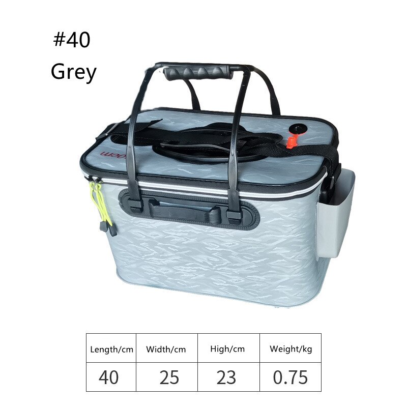 Sac de pêche EVA Portable, seau de pêche pliable, boîte de poissons vivants, conteneur d'eau de camping, sac de rangement de matériel de pêche