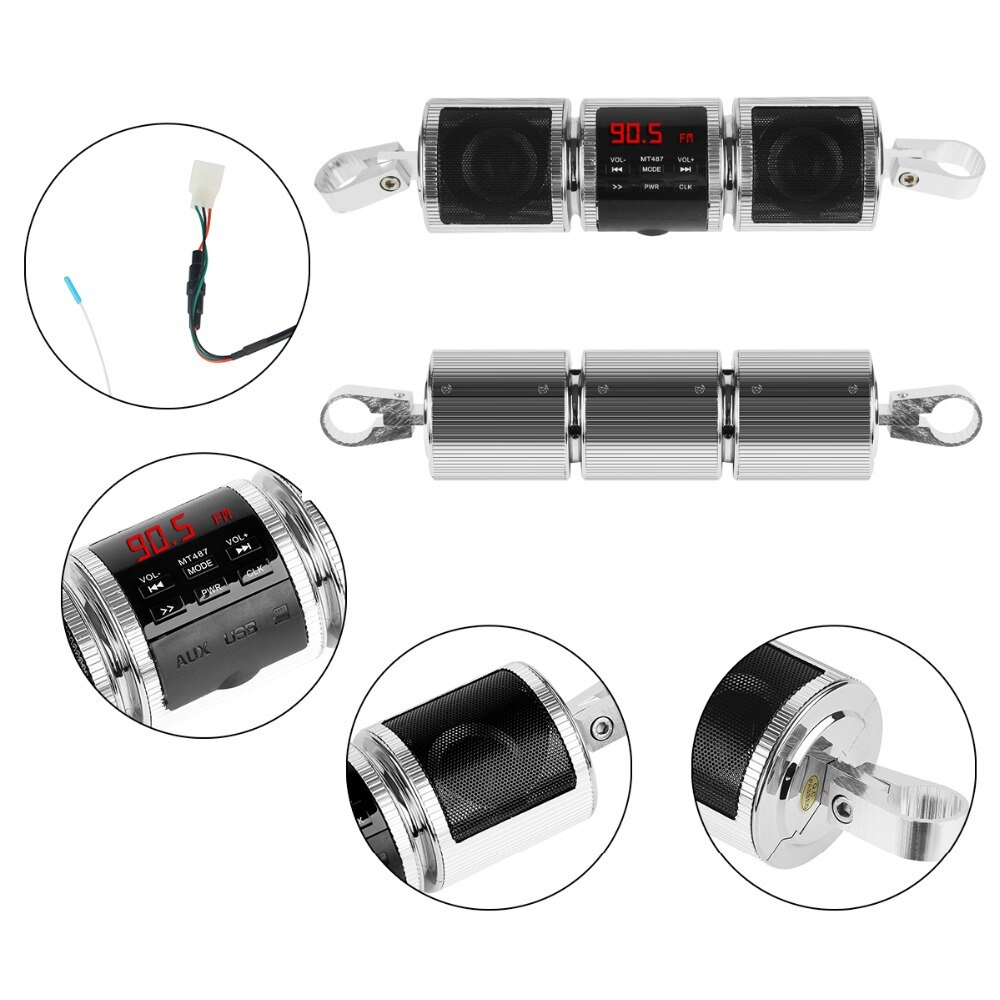 Motorrad Bluetooth Audio- Klang System MP3 FM Radio Niedrigen Bass Stereo Lautsprecher Wasserdichte Audio- Lautsprecher