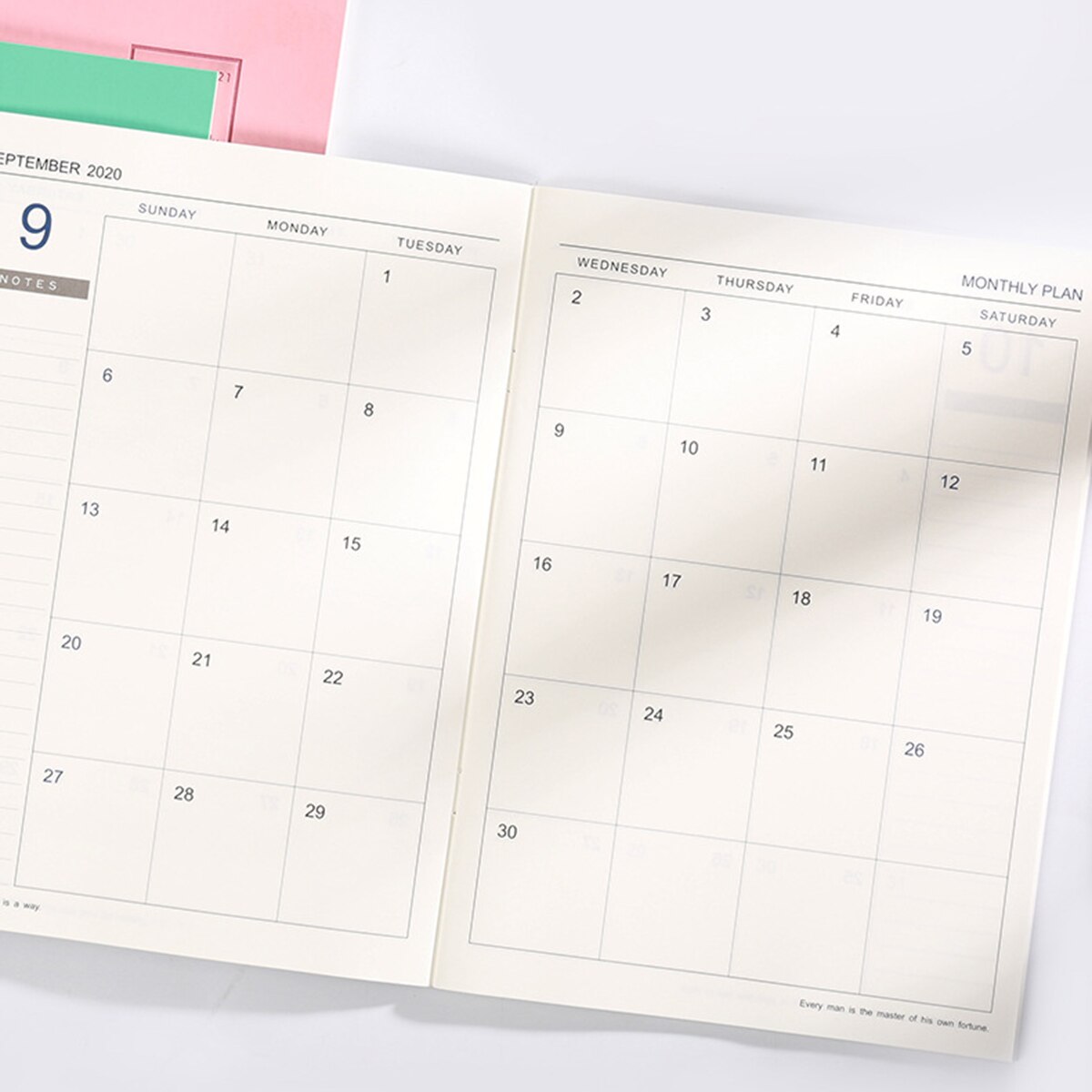 B5 Self-Filling Monthly Planner Notebook Notepad Teacher Lesson Schedule Business Office Record Notebook 24 Sheets for 18 Months