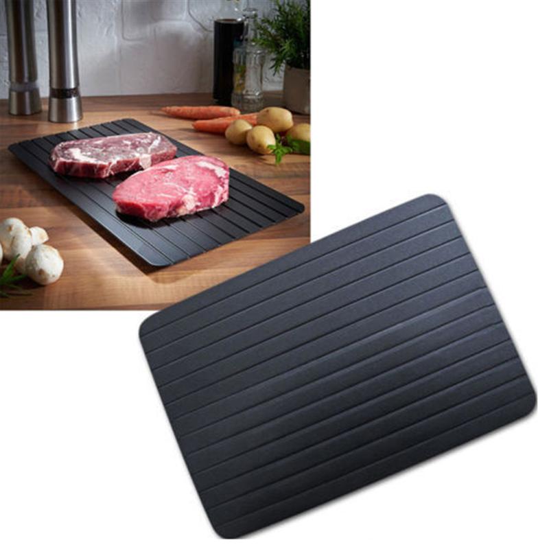 Magisk hurtig opfrysning af mad optøningsbakke kødribben optøningsbræt optø mad på få minutter aluminium