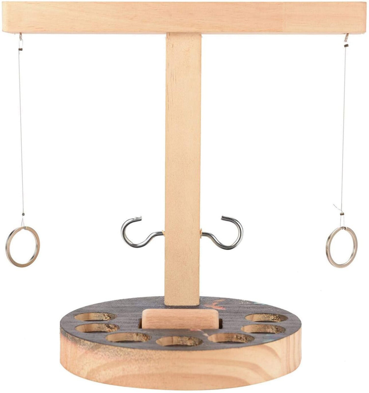 Partij Speelgoed Leisure Industriële Stijl Bar Drink Shop Handgemaakte Houten Ring Toss Haken Snelle Interactief Spel Voor Bars thuis: Default Title