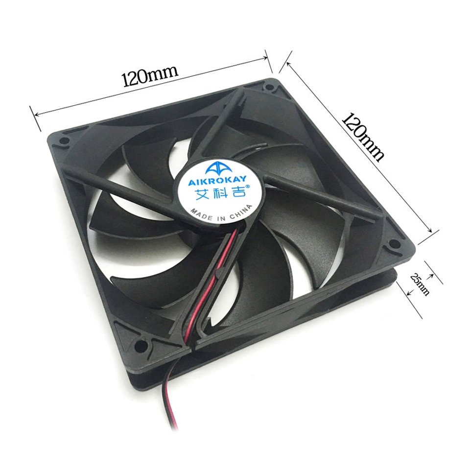 TOP F12025 120mm Computer Cooling Fan 12V Desktop PC Case Fan Cooler 4-Pin Fan Connector for Computer Case/ Power Supply
