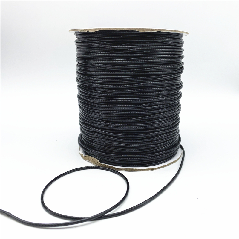 0.5mm/0.8mm/1mm/1.5mm/2mm cordon de coton ciré corde fil ciré cordon sangle collier corde pour la fabrication de bijoux