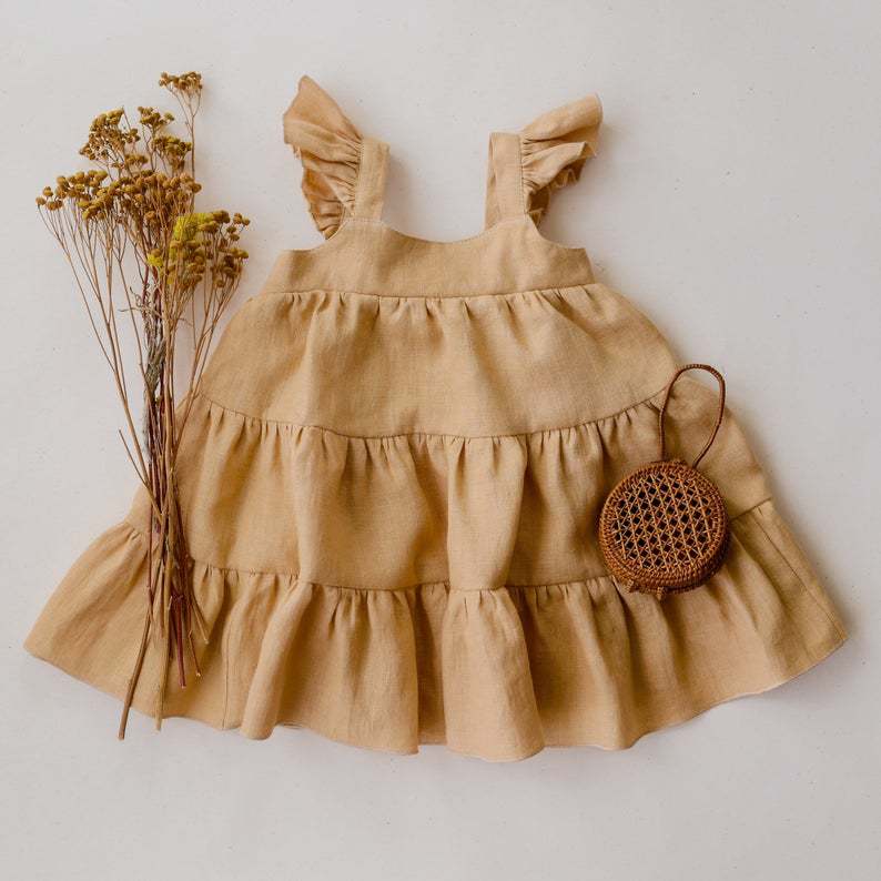 Baby Meisjes Kleding Baby Katoenen Linnen Jurk Zomer Zonnejurk Mouwloos Leuke Kant Verstoorde Kids Prinses Lange Rok Peuter