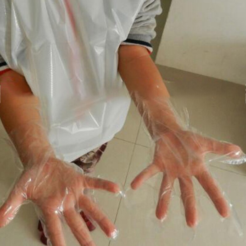 100 Stuks Wegwerp Sanitaire Handschoenen Eetbare Handschoenen Wegwerp Plastic Handschoenen Wegwerphandschoenen