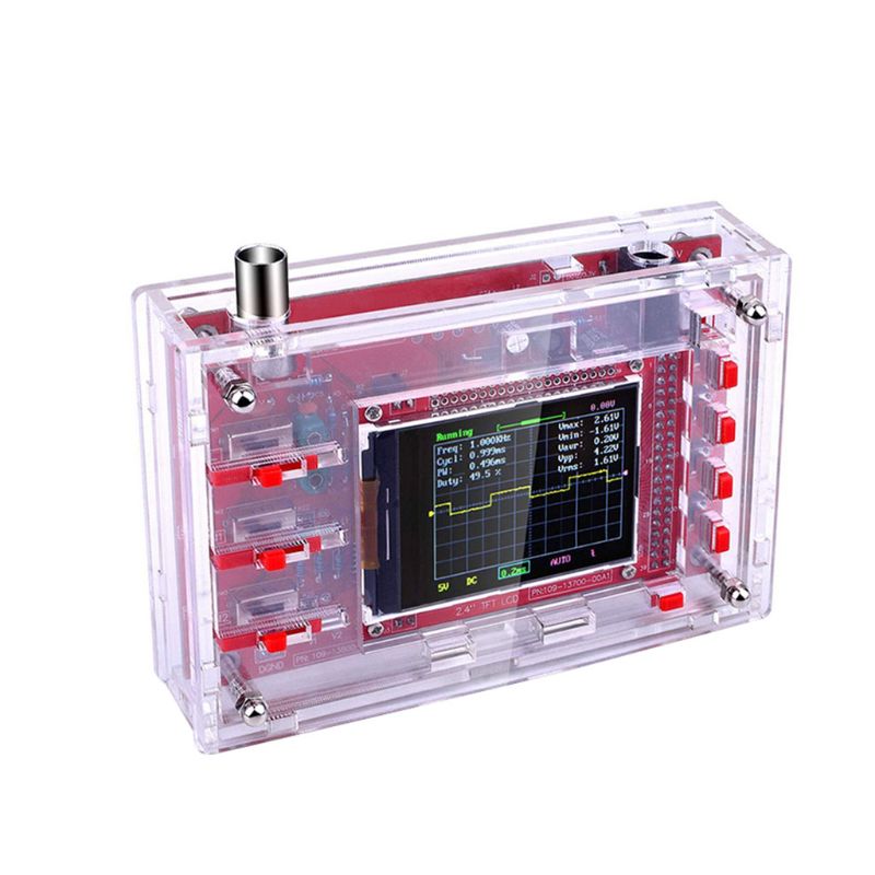2.4 "TFT Tasche-größe Digitale Oszilloskop Bausatz DIY Teile Handheld + Acryl DIY fallen Abdeckung Hülse für DSO138 Schiff
