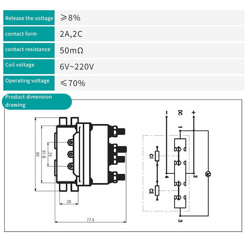 Relé Universal de solenoide de cabrestante, 12V, 250A, Contactor de pulgar para vehículos ATV UTV 4x4