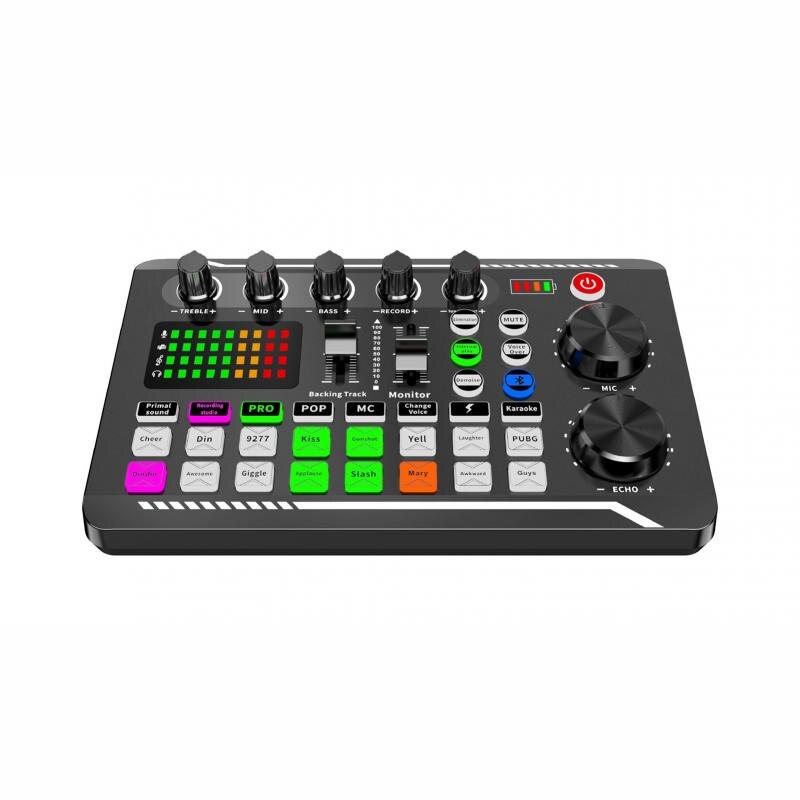 Mixer Audio multifunzione Console di missaggio Audio portatile interfaccia multipla per PC PC Phantom Power Monitor per Home Clear: Default Title