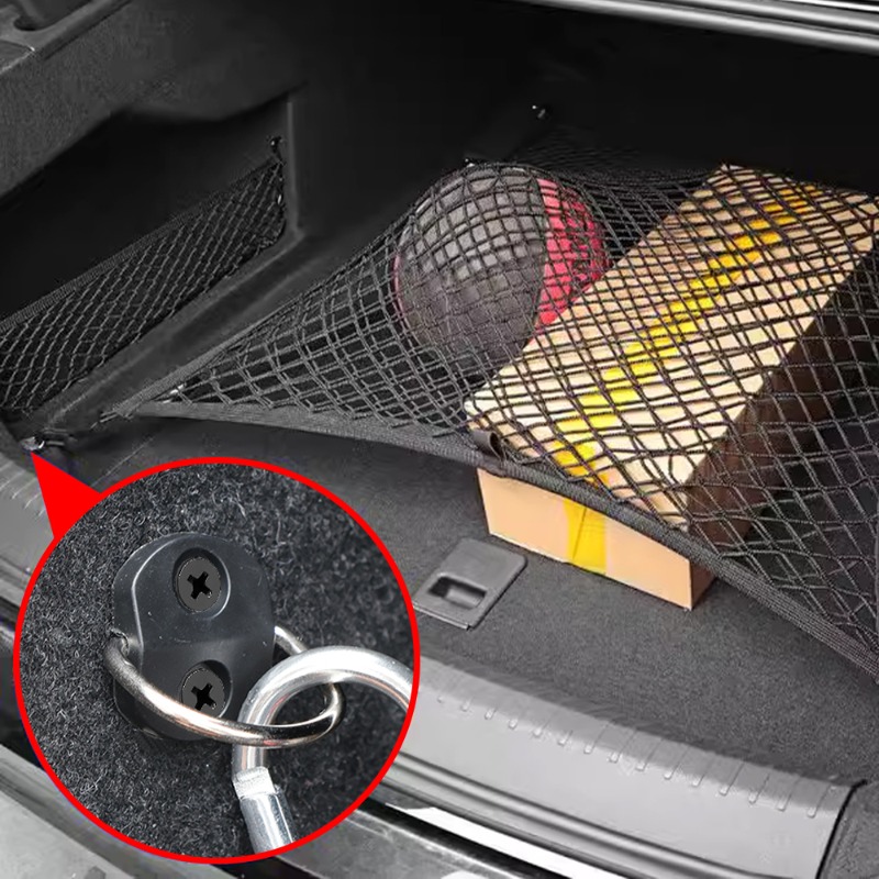 Feste Haken für Kofferraum, Netztasche, zum Aufhängen, Schlaufe, geteilter Ring, Haken, Gepäck, Fracht, Boden, Netz, Befestigungsset, Autozubehör
