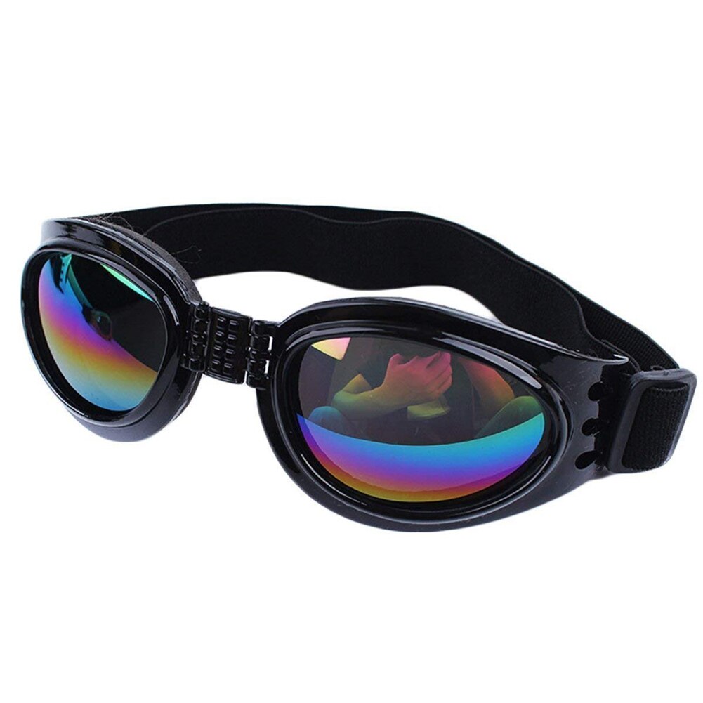 Gafas de sol plegables para perro, protección para los ojos para mascotas, gafas de sol a prueba de viento, protector solar, gafas polarizadas GHS99: Negro