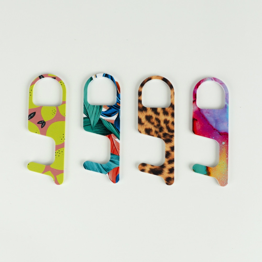 1PC EDC Door Opener Safety Portable Contactless Key Chain Public Press Elevator Button Hygiene Hand Door Handle Tool