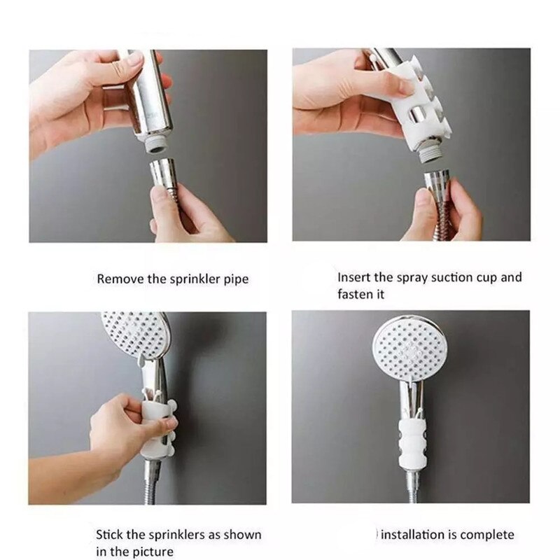 Soporte de silicona para cabezal de ducha, ventosa, sin perforación, soportes de montaje para ducha, herramientas de fijación manual, accesorios para baño