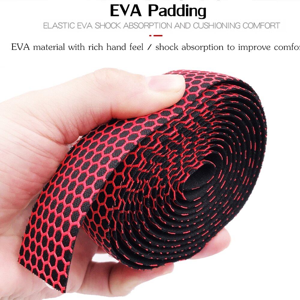 MOTSUV Bicycle Handlebar Tape Road Bike Silica Gel Tape EVA Soft Breathable Bike Bar Tape Fixed Gear Belt Bicycle Accessories