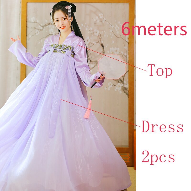 Trajes de baile tradicional chino Hanfu para mujer traje de baile popular traje nacional Hanfu vestido de actuación ropa SL1723
