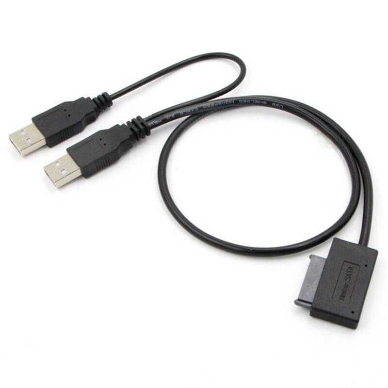 2 Pcs Accessories: 1 Pcs USB to 9-Pin Serial Port Adapter & 1 Pcs SATA Cable USB 2.0 to 7+6 External Power for Laptop