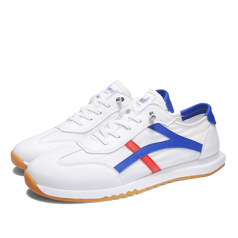 Best Selling Mens Golf Shoes Pu Leather Gym Shoes for Men Comfortable Sports Shoes Men Anti-Slippery Golf Sneakers Man: White Blue / 10