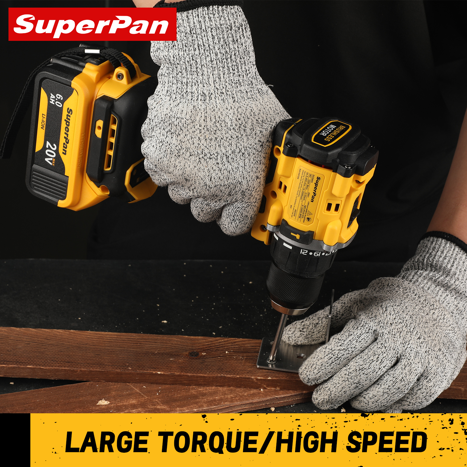 Cordless Drill DCD805 20V Power Tool Brushless Impact Drill Cordless Electric Screwdriver Home DIY For Dewalt 20v Battery Pins