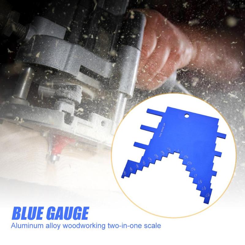 2 in 1 Measuring Circular Ruler Aluminum Engraving Machine Woodworking Saw Gauge Simple and Accurate Depth Adjustment