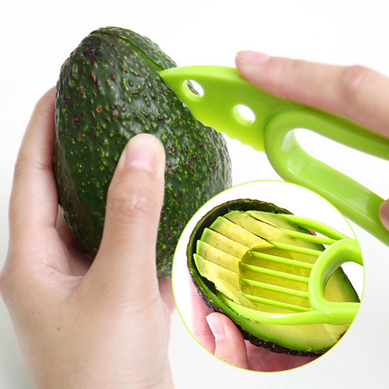 Een Avocado Slicer Shea Corer Boter Fruit Peeler Cutter 3 In 1 Pulp Separator Keuken Groente Gereedschap Thuis Accessoire-#