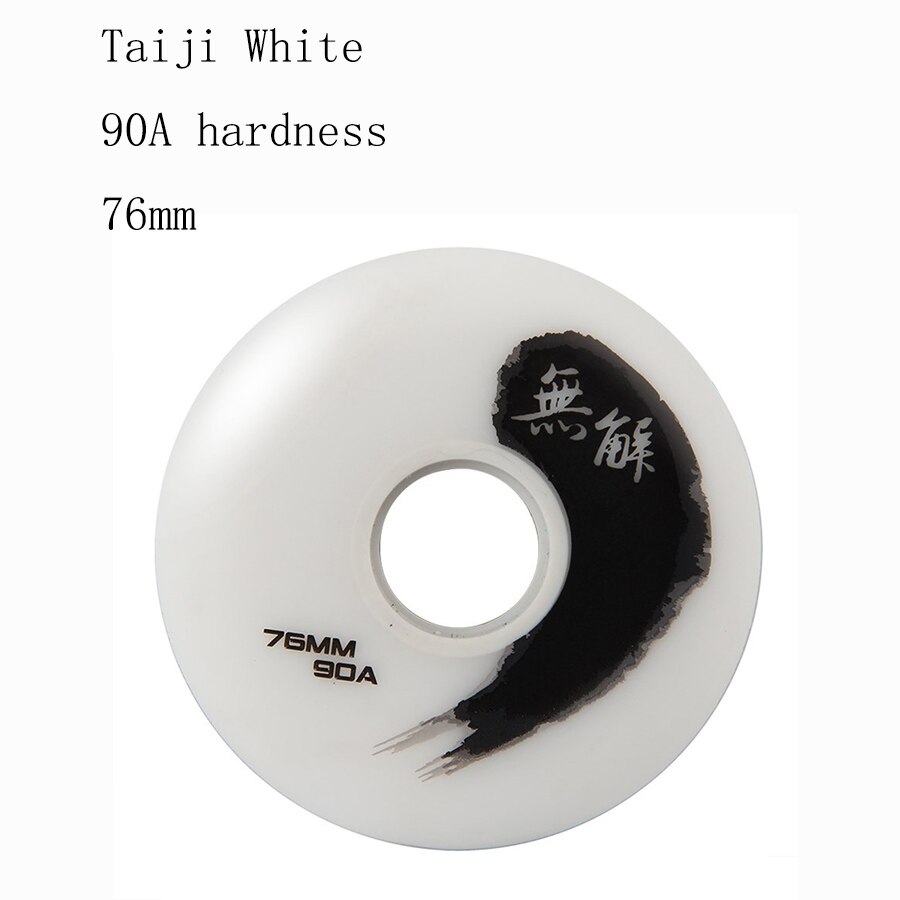 Ruedas de Patines en línea de dureza 85A-90A, ruedas de Patines deslizantes de Slalom de 72mm, 76mm y 80mm para Patines de patinaje SEBA Powerslide: Taiji White 90A 76mm