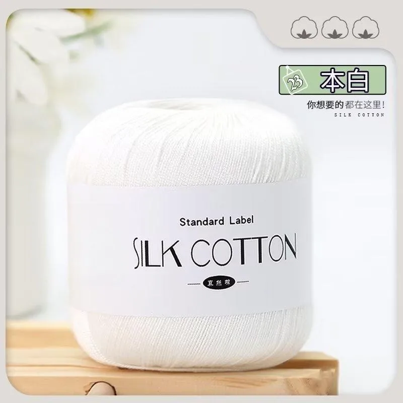 50 gr/teil Seide Spitze Baumwolle Milch Häkelgarn Baby handgestrickte warme weiche Strickgarn für Handstrickzubehör Kreuzstich: Rosa