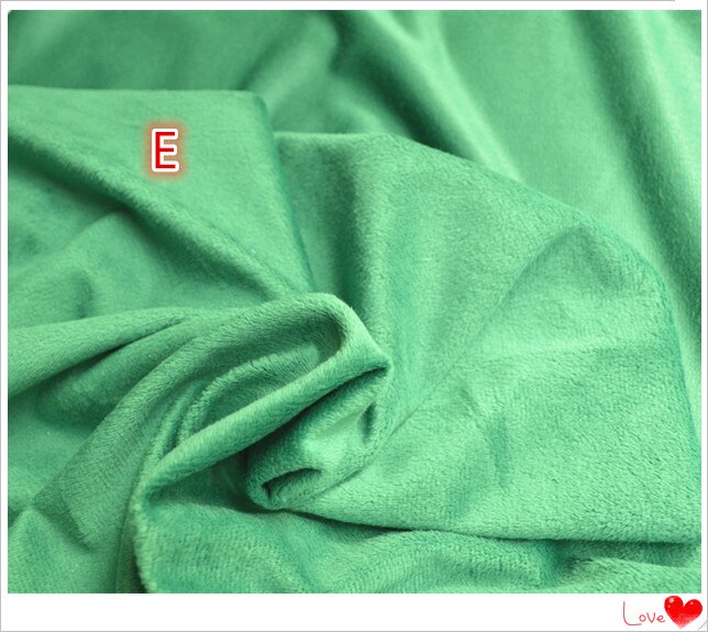 50*160cm grøn fløjl bomuldsstof meter dukke hud plys fleece håndlavet peluche telas patchwork syning af tekstiler costura filt