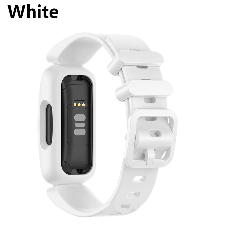 Wrist Strap Silicone Bracelet For Fitbit Ace 3/inspire 2 Smart Watch Band Bracelet Replacement Kids Wristband Watchbands: white