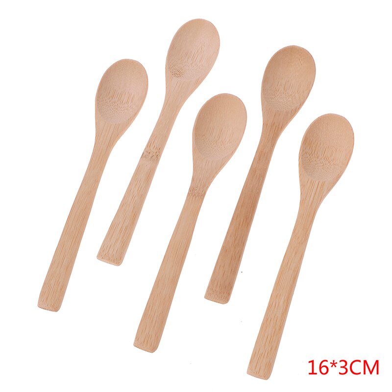 5 Stks/partij Bamboe Jam Lepel Ecofriendly Servies Bamboe Scoop Koffie Honing Thee Stirrer Baby Honing