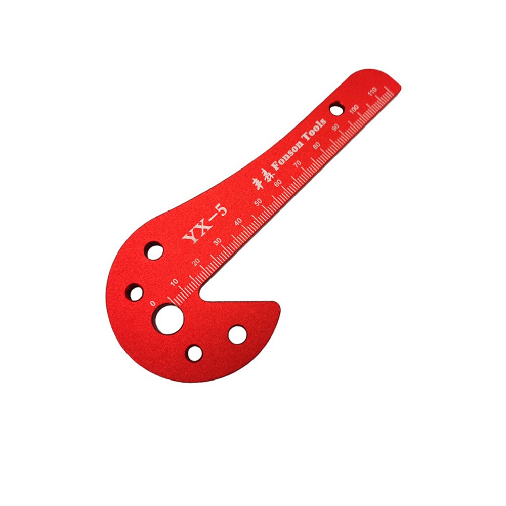 Aluminum Alloy Woodworking Center Scriber Round Bar Square Wood Center Draw Line 45 and 90 Degrees Right Angle Scribing Gauge