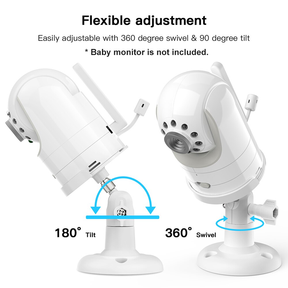 Adjustable Baby Monitor Wall Mount Baby Camera Mount Bracket Holder Perfect Angle & Easy to Install Compatible with Infant DXR-8